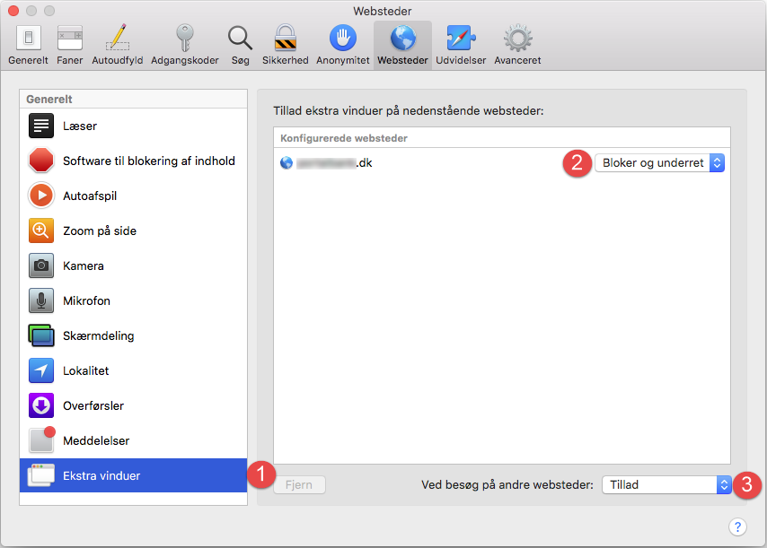 samfund Frivillig dybde Blokering af pop op-vinduer i Safari på Mac – Tjekbank